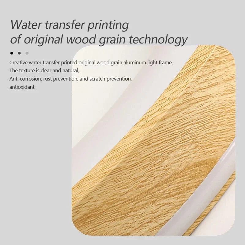 Plafonnier LED Circulaire Grain de Bois - Design Moderne et Minimaliste | Marco Lucetti