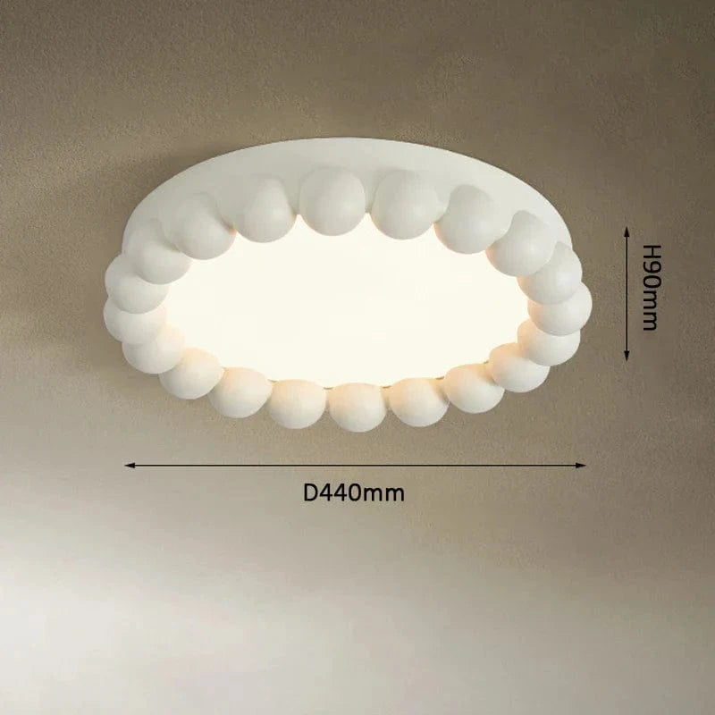 Plafonnier LED circulaire Nordic Cream Style | Marco Lucetti Blanc