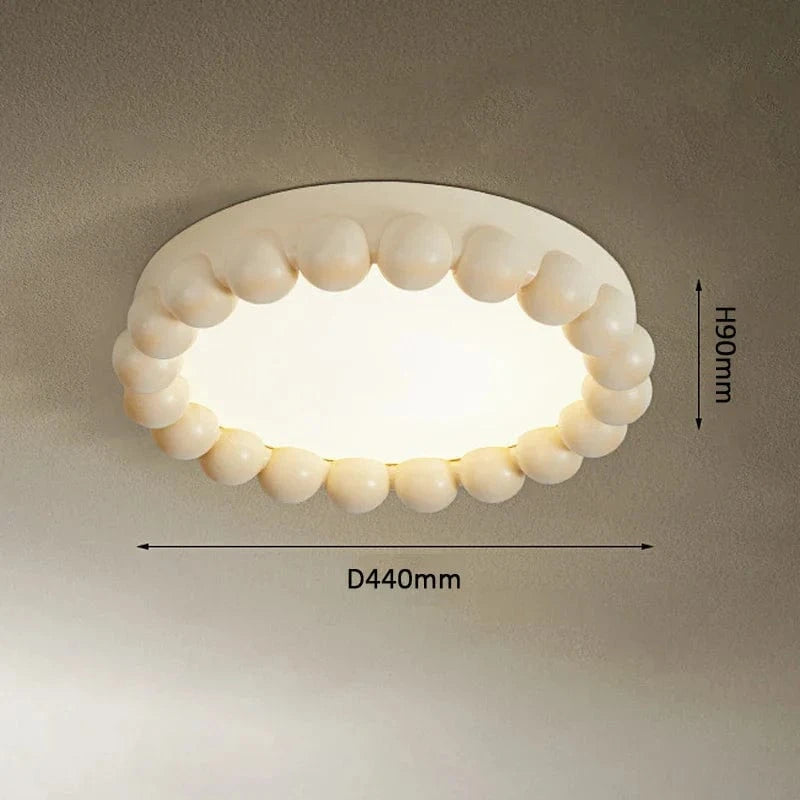 Plafonnier LED circulaire Nordic Cream Style | Marco Lucetti Couleur café au lait