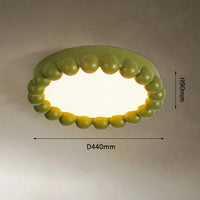 Plafonnier LED circulaire Nordic Cream Style | Marco Lucetti Vert avocat