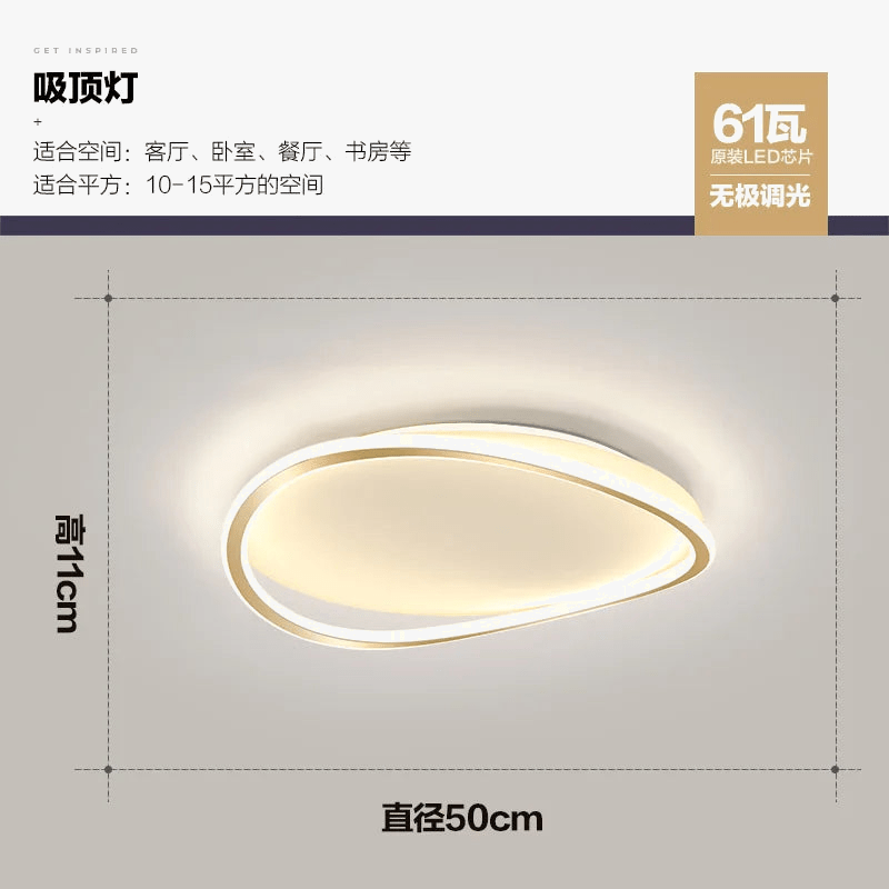 Plafonnier LED circulaire ultra-mince de style nordique moderne et artistique. | Marco Lucetti