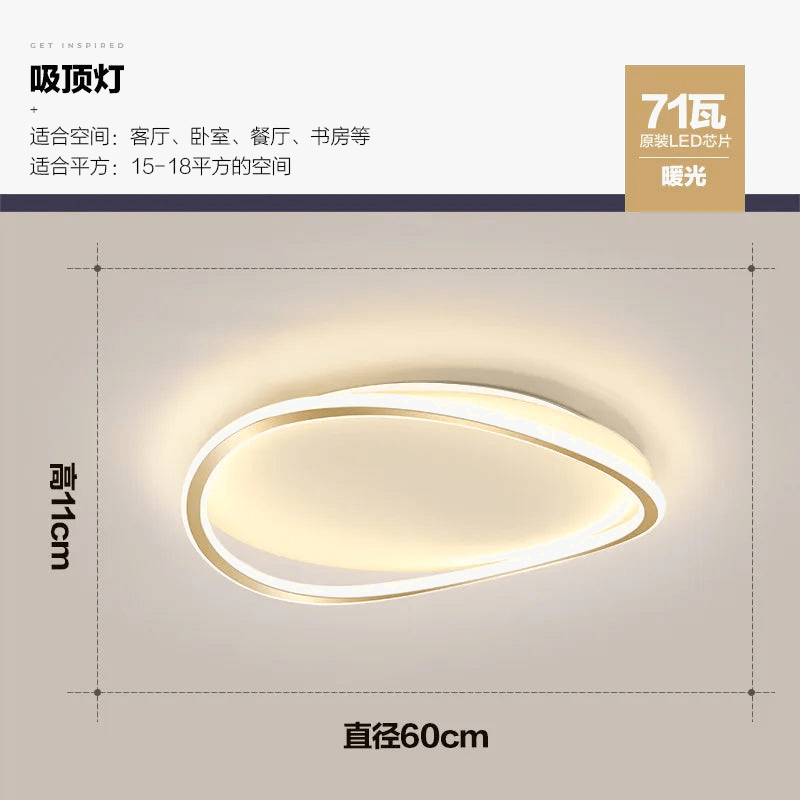 Plafonnier LED circulaire ultra-mince de style nordique moderne et artistique. | Marco Lucetti