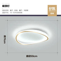 Plafonnier LED circulaire ultra-mince de style nordique moderne et artistique. | Marco Lucetti Lampe froide 50CM