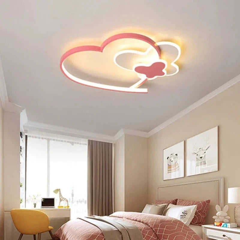 Plafonnier LED Cœur Rose pour Chambre d'Enfant | Marco Lucetti