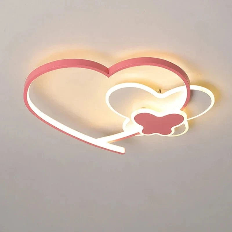 Plafonnier LED Cœur Rose pour Chambre d'Enfant | Marco Lucetti