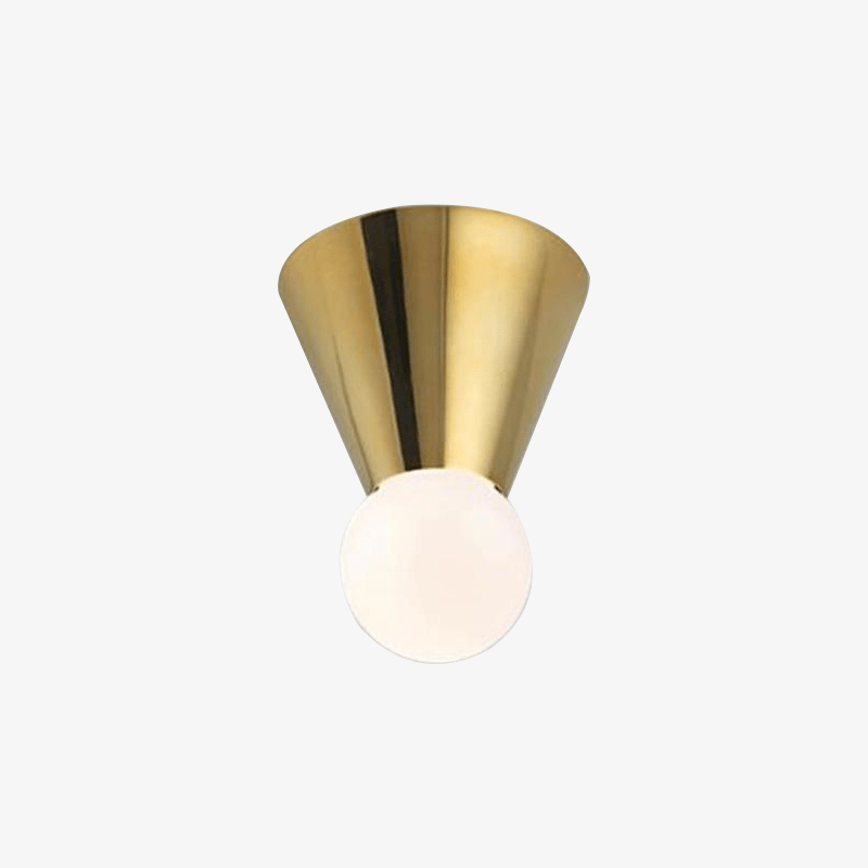Plafonnier LED Chromé avec Boule en Verre