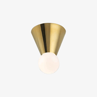 Plafonnier LED Chromé avec Boule en Verre