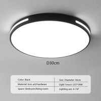 Plafonnier LED Cosmo Slim | Marco Lucetti Noir 30cm / Blanc froid - Pas de RC