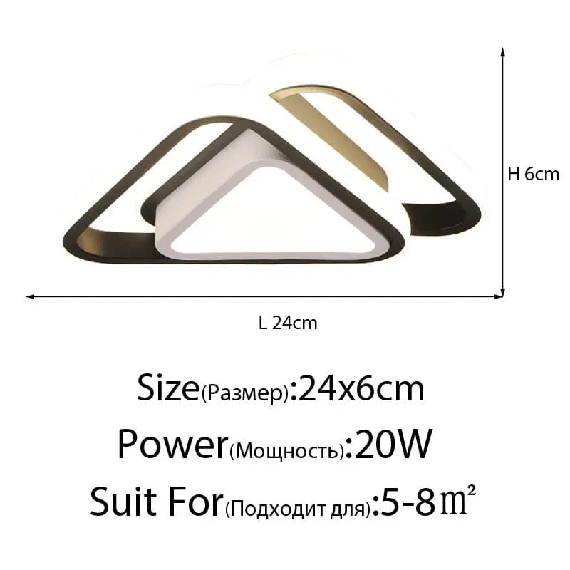 Plafonnier LED Créatif Design Nordique - Illuminateur de Style pour Votre Intérieur | Marco Lucetti WM106 24x6cm 20W / Blanc chaud Pas de télécommande