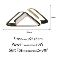 Plafonnier LED Créatif Design Nordique - Illuminateur de Style pour Votre Intérieur | Marco Lucetti WM106 24x6cm 20W / Blanc chaud Pas de télécommande