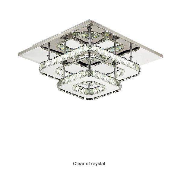 Plafonnier LED cristal élégant | Marco Lucetti 30x30cm - B / Chaude