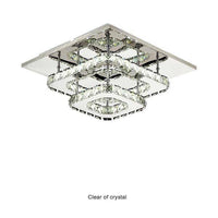 Plafonnier LED cristal élégant | Marco Lucetti 30x30cm - B / Chaude