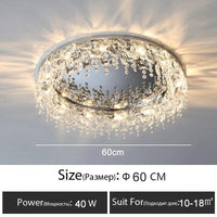 Plafonnier LED Cristal Luxe Moderne | Marco Lucetti D60cm / Lumière chaude 3000k