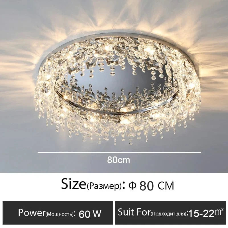 Plafonnier LED Cristal Luxe Moderne | Marco Lucetti D80cm / Lumière chaude 3000k