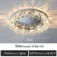 Plafonnier LED Cristal Luxe Moderne | Marco Lucetti Plafonnier D50cm / Lumière chaude 3000k