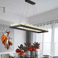Plafonnier LED Cristal Noir & Blanc Moderne | Marco Lucetti