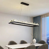 Plafonnier LED Cristal Noir & Blanc Moderne | Marco Lucetti