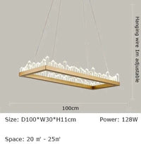 Plafonnier LED Cristal Noir & Blanc Moderne | Marco Lucetti Style B-Or D100cm / Blanc froid 6000K