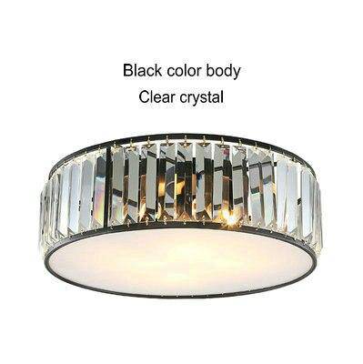 Plafonnier LED Cristal Room Glow | Marco Lucetti Noir / 32 x 13cm