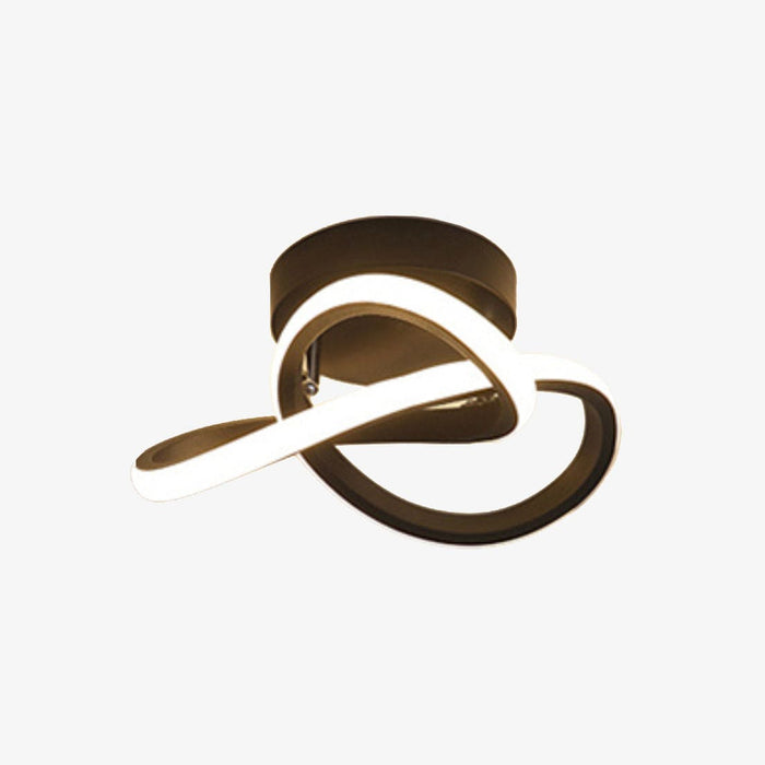 Plafonnier LED Croisements Modernes Donovan | Marco Lucetti Noir - 24x11cm - 11W / Chaude