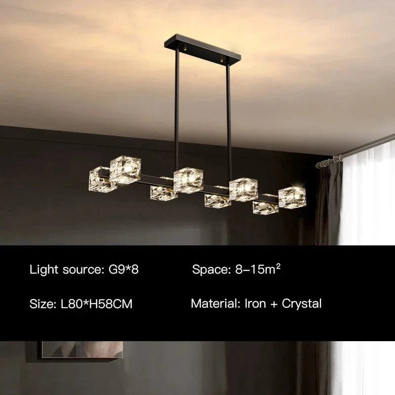 Plafonnier LED Crystal Luxe | Marco Lucetti B 6 têtes / Ampoule chaude