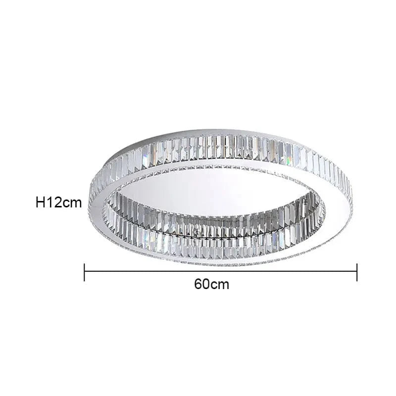 Plafonnier LED Crystal Round | Marco Lucetti 60 cm chromé