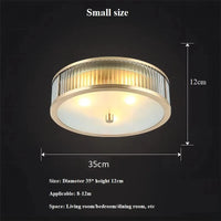 Plafonnier LED Cuivre Cristal Élégant | Marco Lucetti Petite taille / Blanc chaud