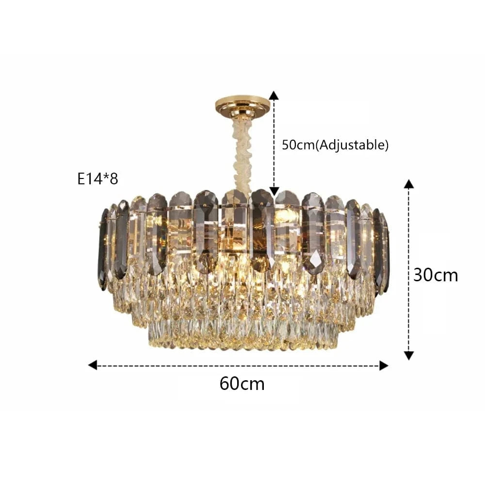 Plafonnier LED de Luxe en Cristal - Collection 2024 | Marco Lucetti Diamètre 60 cm / Lumière froide