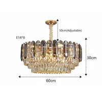 Plafonnier LED de Luxe en Cristal - Collection 2024 | Marco Lucetti Diamètre 60 cm / Lumière froide