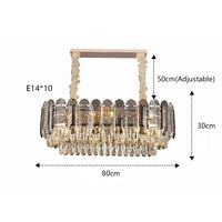 Plafonnier LED de Luxe en Cristal - Collection 2024 | Marco Lucetti L 80cm / Lumière froide