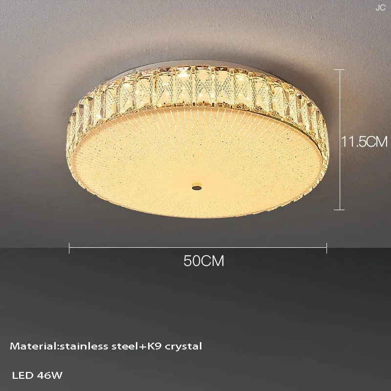 Plafonnier LED de Luxe en Cristal - Design Moderne Haute Qualité 2024 Lampara | Marco Lucetti B / Or / Lumière naturelle