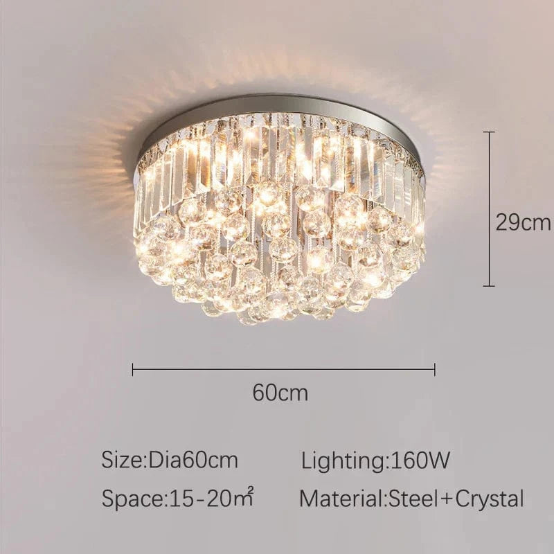 Plafonnier LED de luxe en cristal pur | Marco Lucetti D60cm / Lumière neutre 4200K
