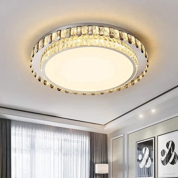 Plafonnier LED de Luxe en Cristal Rond Moderne | Marco Lucetti
