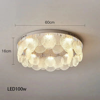 Plafonnier LED de Luxe en Verre Argenté Moderne | Marco Lucetti 60 cm / Or / Dimmable