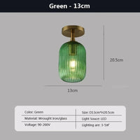 Plafonnier LED de Luxe en Verre Moderne pour Décoration Épurée | Marco Lucetti Vert-13cm / Lumière chaude