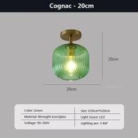 Plafonnier LED de Luxe en Verre Moderne pour Décoration Épurée | Marco Lucetti Vert-20cm / Lumière chaude