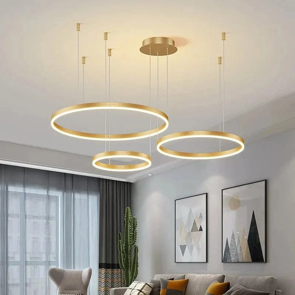 Plafonnier LED design : Anneaux brossés | Marco Lucetti