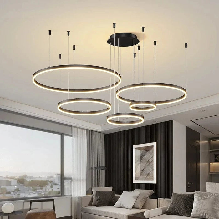 Plafonnier LED design : Anneaux brossés | Marco Lucetti