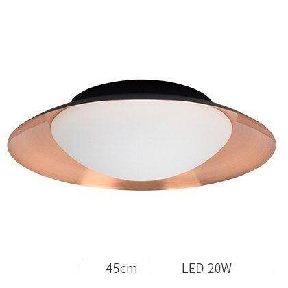 Plafonnier LED Design avec abat-jour arrondi | Marco Lucetti C / 45cm / Cuivré