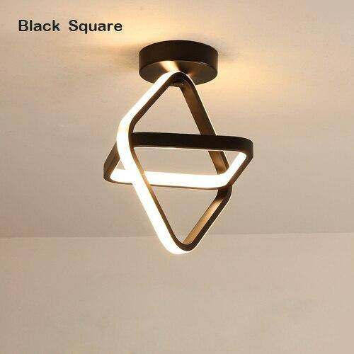 Plafonnier LED Design Balcony | Marco Lucetti Noir / Carré / Naturelle