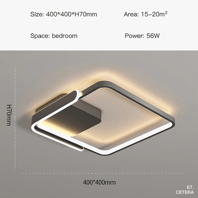 Plafonnier LED design carré pour un intérieur moderne et lumineux | Marco Lucetti