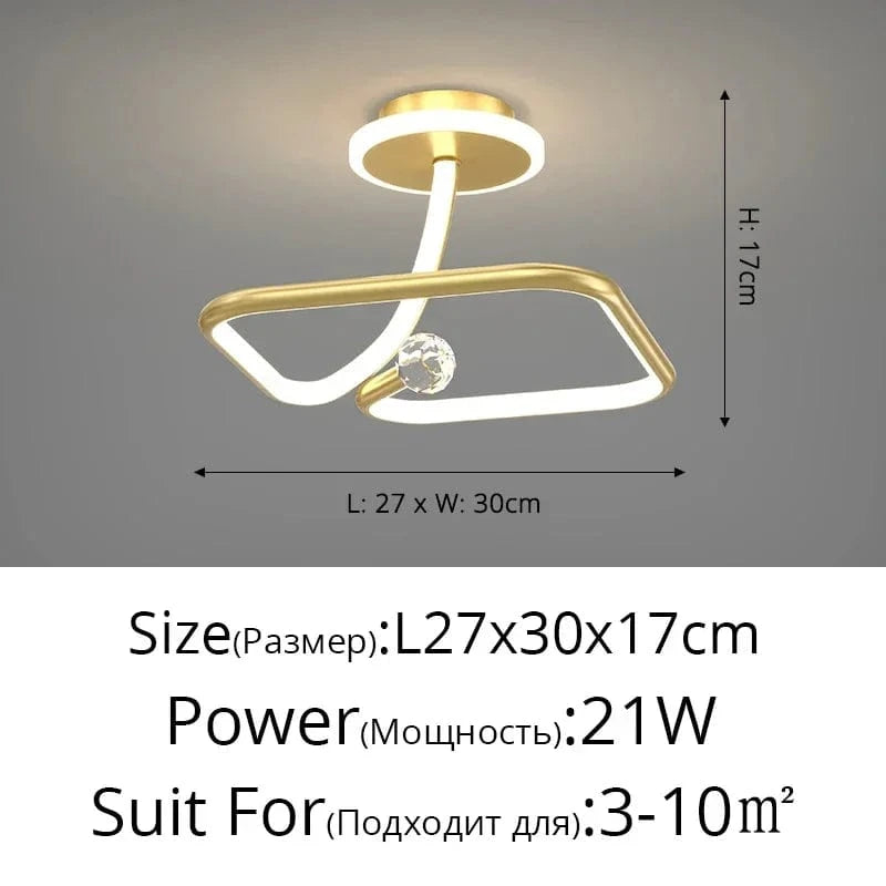 Plafonnier LED Design Circulaire | Marco Lucetti B Or / Blanc froid, pas de télécommande