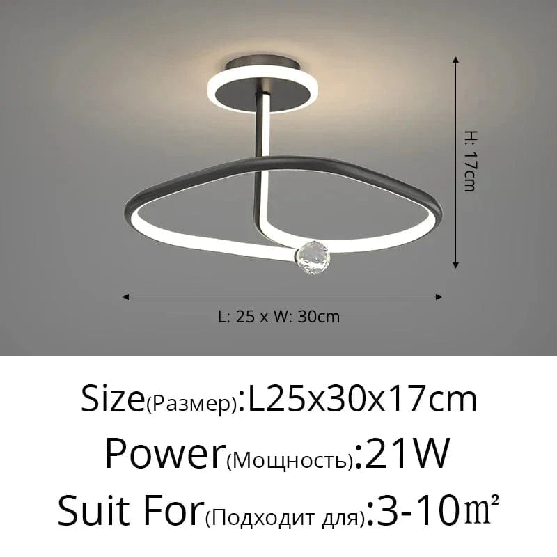 Plafonnier LED Design Circulaire | Marco Lucetti C Noir / Blanc froid, pas de télécommande