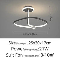 Plafonnier LED Design Circulaire | Marco Lucetti C Noir / Blanc froid, pas de télécommande