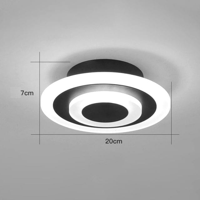 Plafonnier LED design Davis | Marco Lucetti Cercle - Noir / Chaude