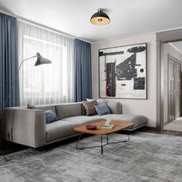 Plafonnier LED Design Demi Boule Noire | Marco Lucetti