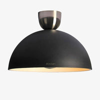 Plafonnier LED Design Demi Boule Noire | Marco Lucetti