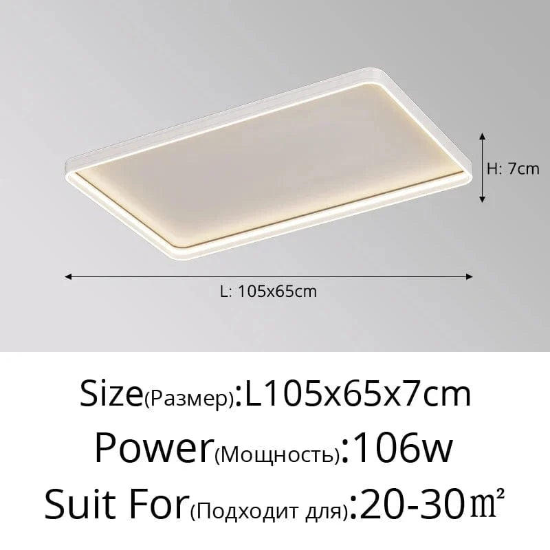 Plafonnier LED Design - Éclairage Intérieur Décoratif | Marco Lucetti Blanc 105cm / Luminosité variable