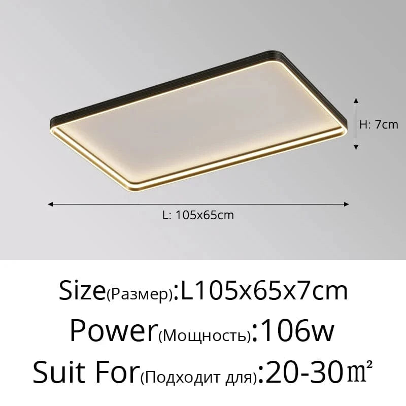 Plafonnier LED Design - Éclairage Intérieur Décoratif | Marco Lucetti Noir 105cm / Luminosité variable