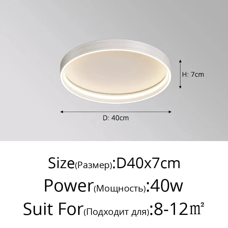 Plafonnier LED Design - Éclairage Intérieur Décoratif | Marco Lucetti Rond blanc 40cm / 3 couleurs sans télécommande